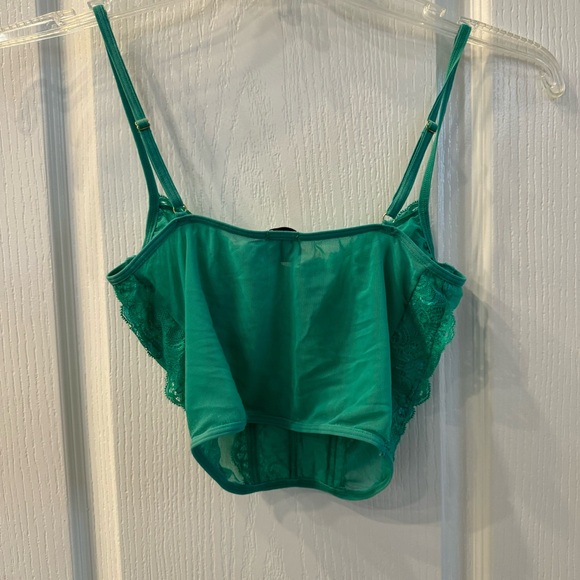 Green corset crop top - Picture 3 of 4